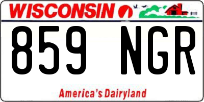WI license plate 859NGR
