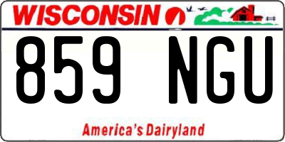 WI license plate 859NGU