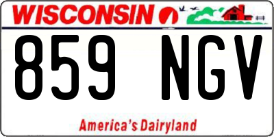 WI license plate 859NGV