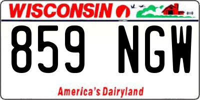 WI license plate 859NGW