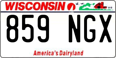 WI license plate 859NGX