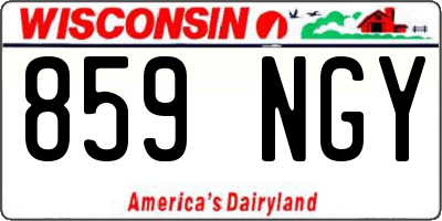 WI license plate 859NGY