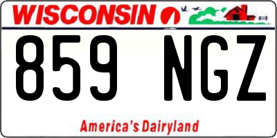 WI license plate 859NGZ