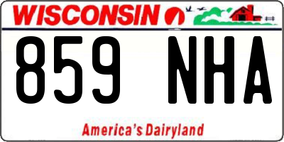WI license plate 859NHA