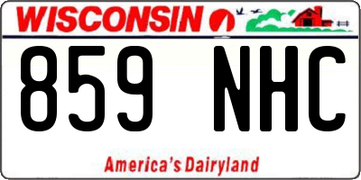 WI license plate 859NHC