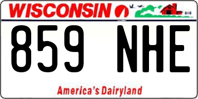 WI license plate 859NHE