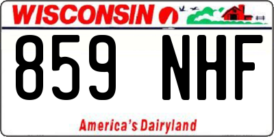 WI license plate 859NHF