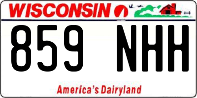 WI license plate 859NHH