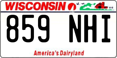 WI license plate 859NHI