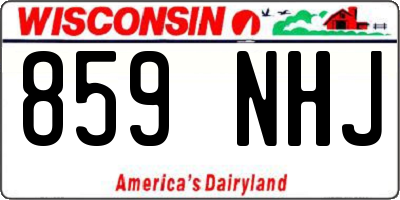 WI license plate 859NHJ