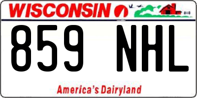 WI license plate 859NHL