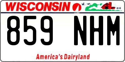 WI license plate 859NHM
