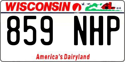 WI license plate 859NHP