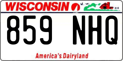 WI license plate 859NHQ