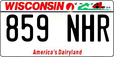 WI license plate 859NHR