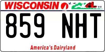 WI license plate 859NHT