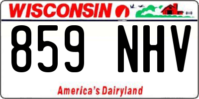 WI license plate 859NHV
