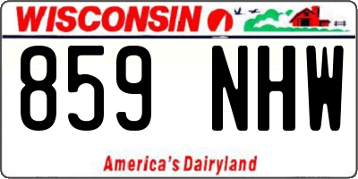 WI license plate 859NHW
