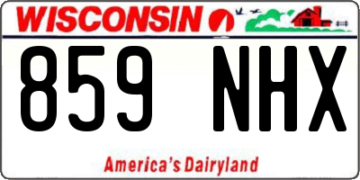 WI license plate 859NHX