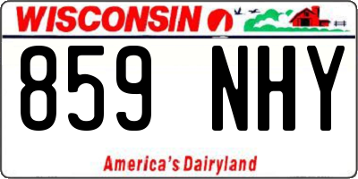 WI license plate 859NHY