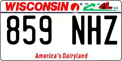 WI license plate 859NHZ