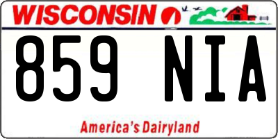 WI license plate 859NIA