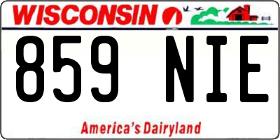WI license plate 859NIE