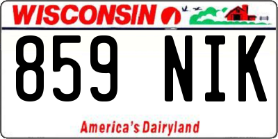 WI license plate 859NIK