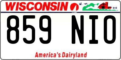 WI license plate 859NIO
