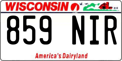 WI license plate 859NIR