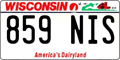 WI license plate 859NIS