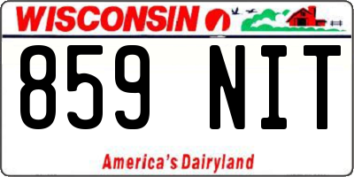 WI license plate 859NIT