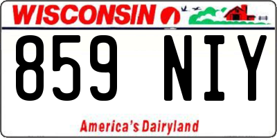 WI license plate 859NIY