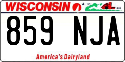 WI license plate 859NJA