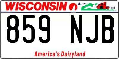 WI license plate 859NJB