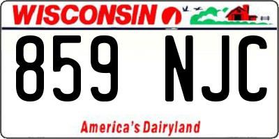 WI license plate 859NJC