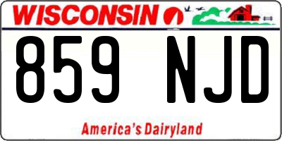 WI license plate 859NJD