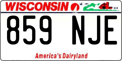 WI license plate 859NJE