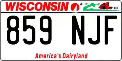 WI license plate 859NJF
