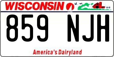WI license plate 859NJH