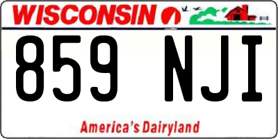WI license plate 859NJI