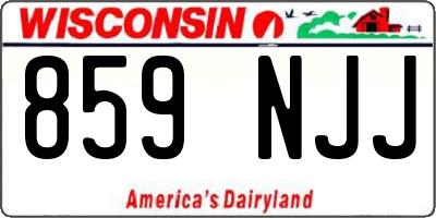 WI license plate 859NJJ