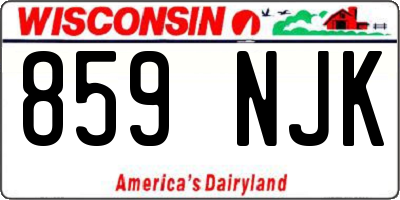 WI license plate 859NJK
