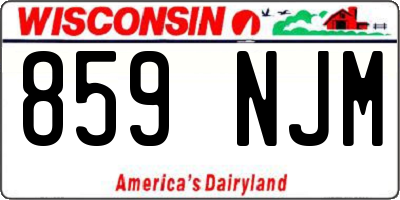 WI license plate 859NJM