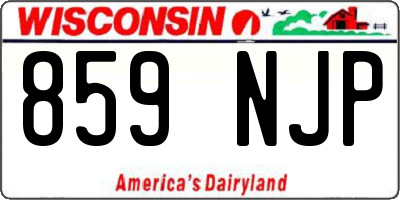 WI license plate 859NJP