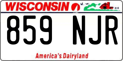 WI license plate 859NJR