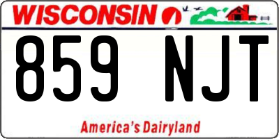 WI license plate 859NJT