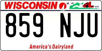 WI license plate 859NJU