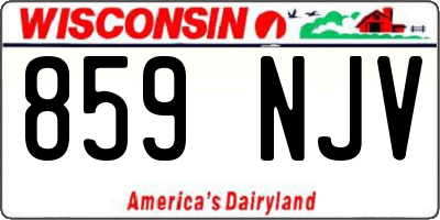 WI license plate 859NJV