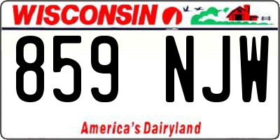WI license plate 859NJW